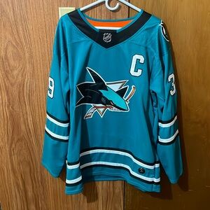 Sz XL (54) San Jose Sharks Logan Couture Jersey